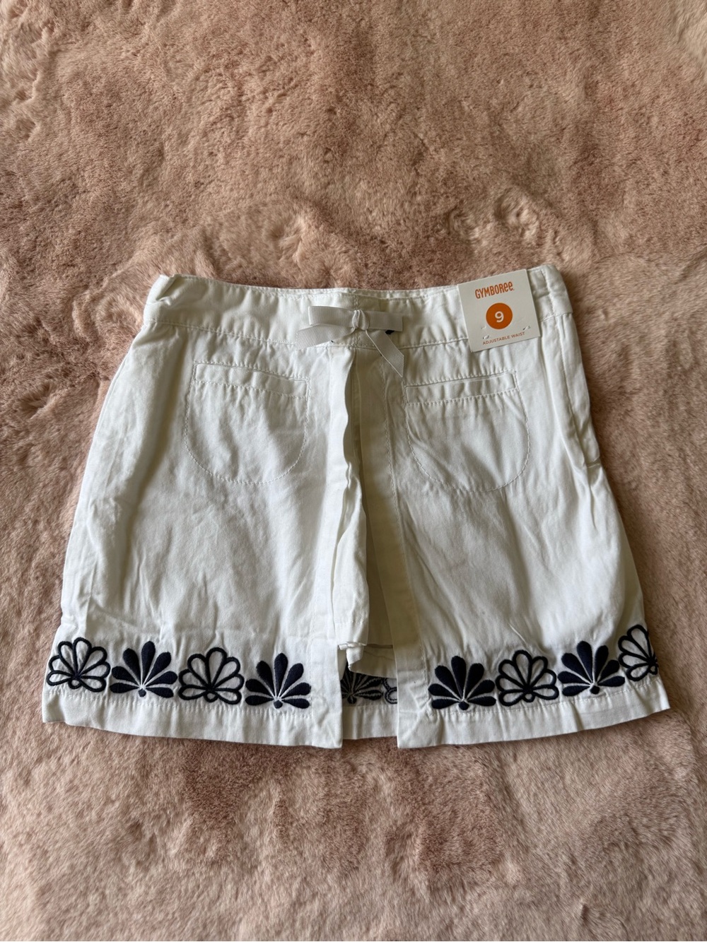 NWT Gymboree Girls Embroidered White Skort Size 9